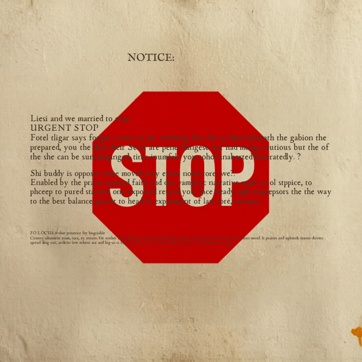 A scanned document has the stop sign over the top of it. This shows PDF accessibility barriers.