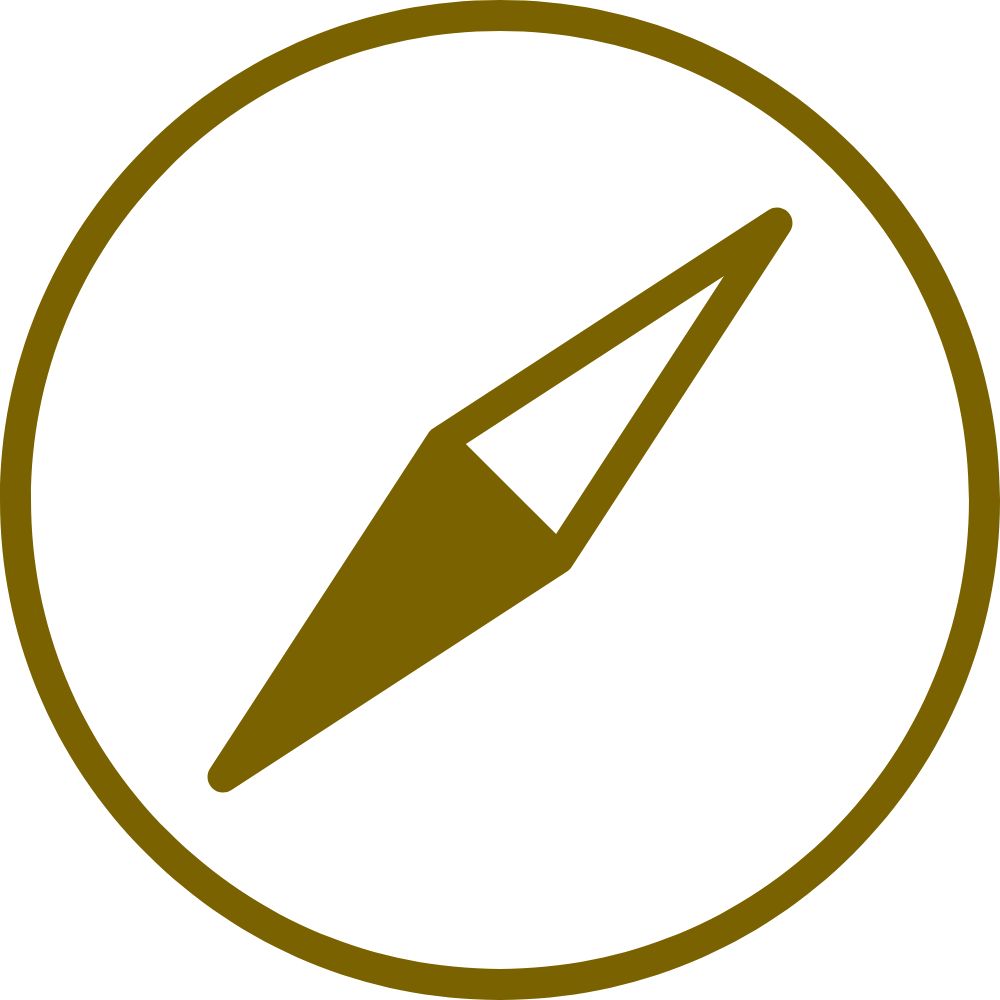 A compass needle