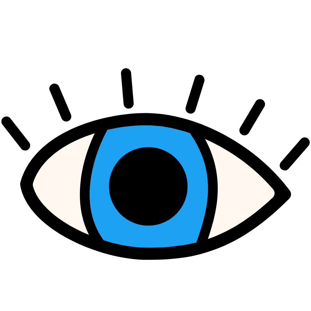 A drawing of an eye