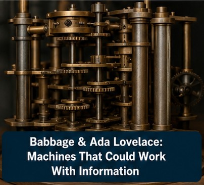 The Analytical machine is made up of cogs and other moveable metallic pieces.